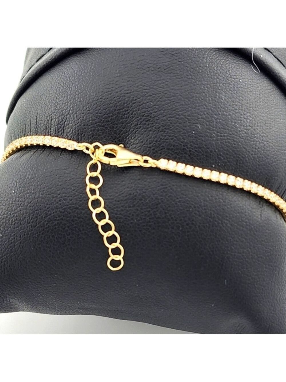 Elegant Gold Tone Bracelet Stamped 925 - Picture 9 of 9
